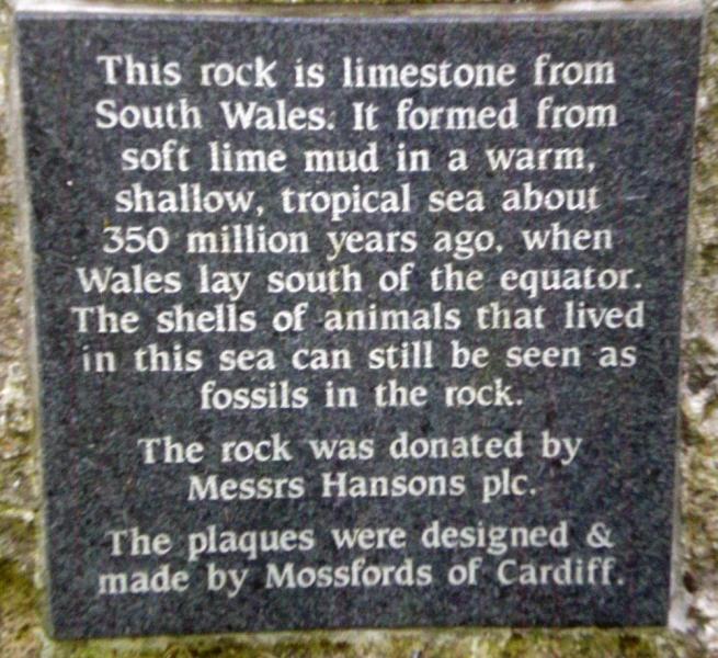 Text of small plaque